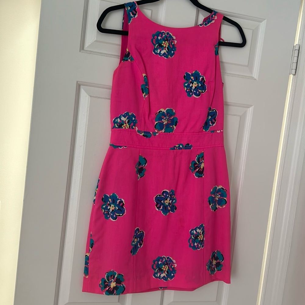 Lilly Pulitzer hot pink and blue flower dress